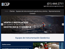Tablet Screenshot of corporaciongeotecnica.com